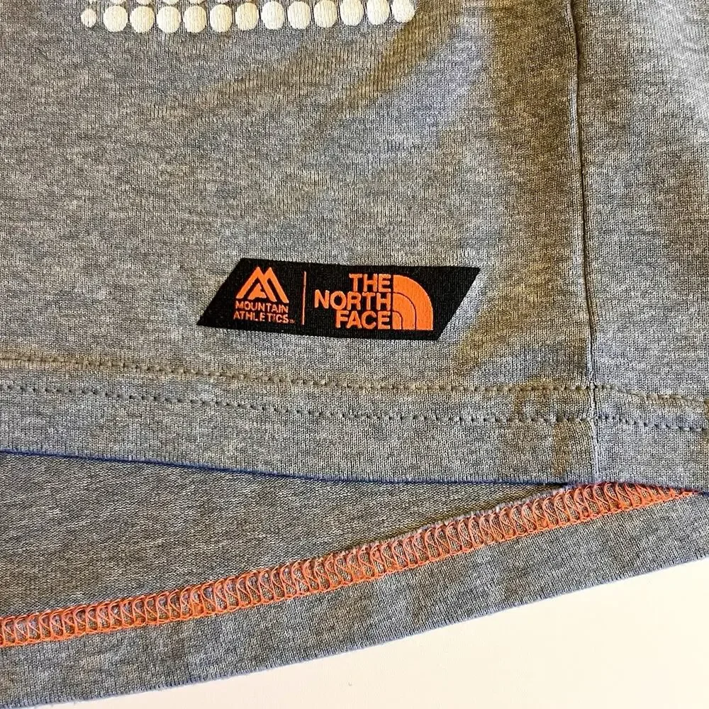 The North Face Tee Shirt Men’s Small Gray Orange TNF Mountain Athletics Training